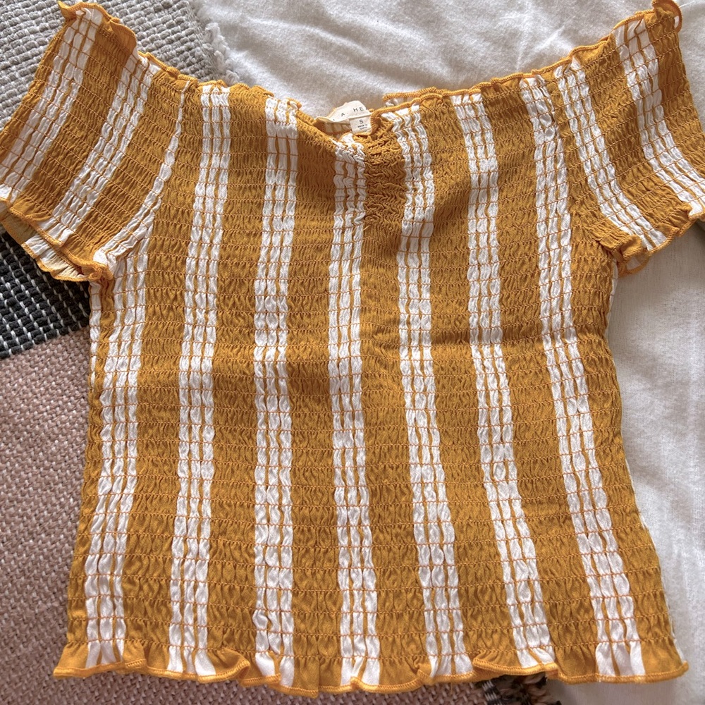 L.A Hearts cropped, off the shoulder top